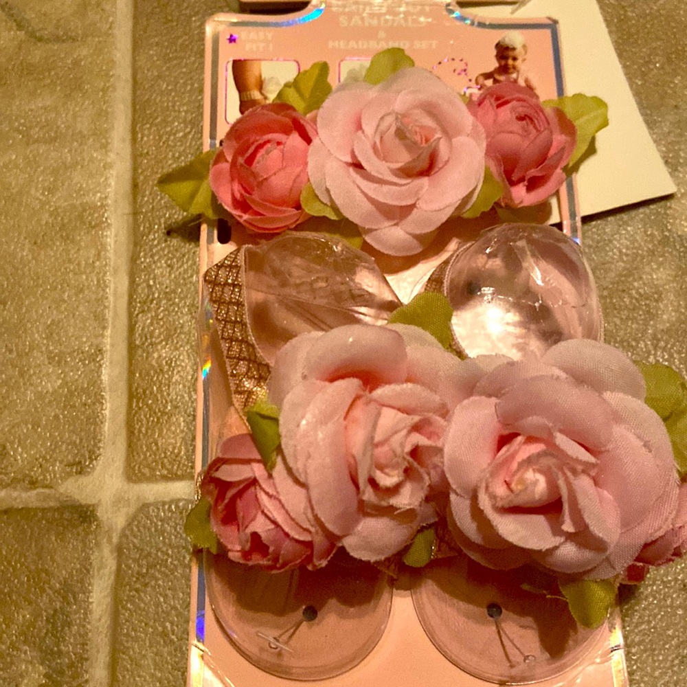 Barefoot sandals and headband set